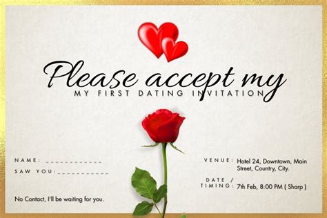 dating invitation card